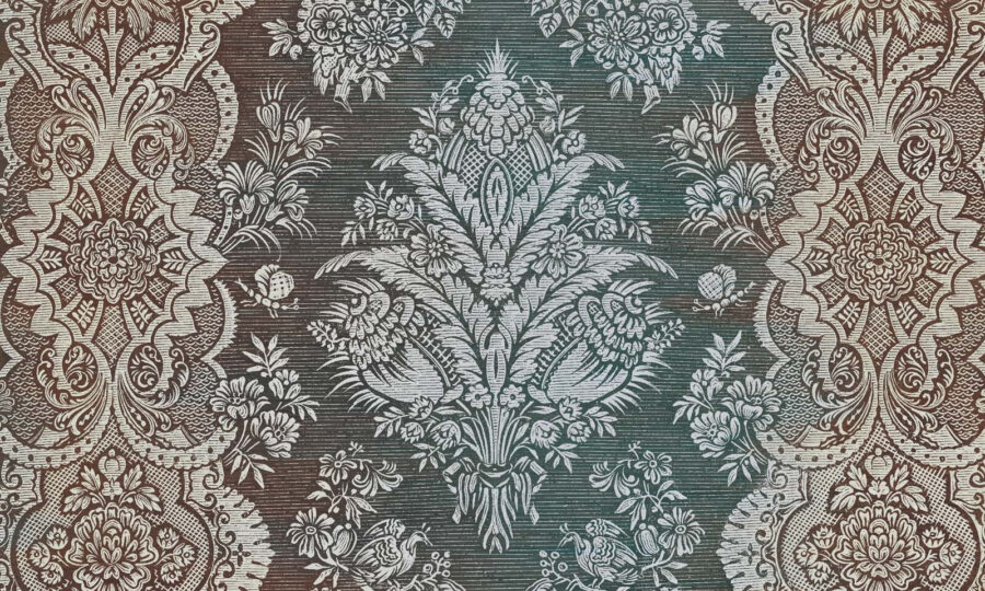 Model de design vintage floral complicat