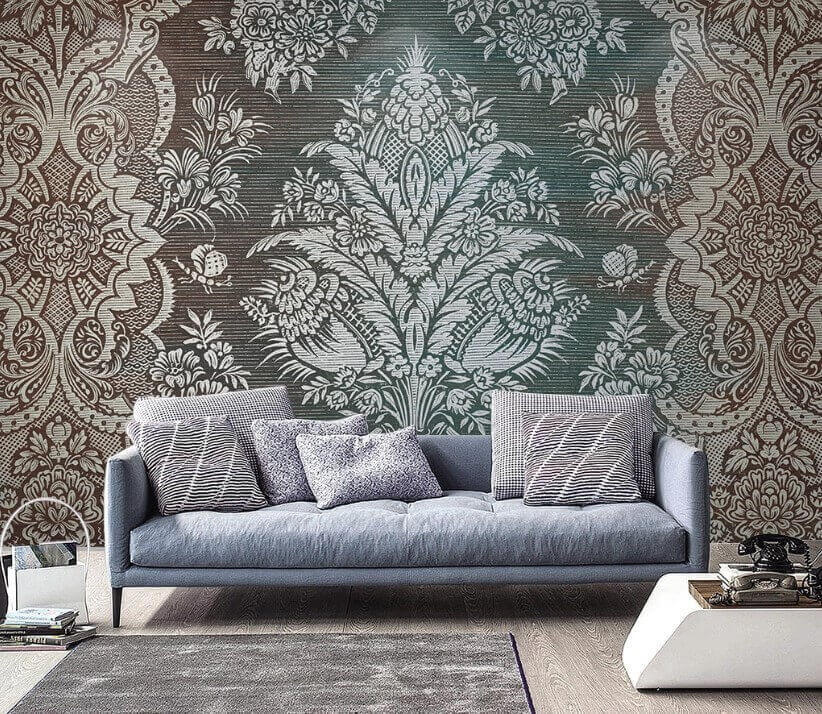 Model de design vintage floral complicat