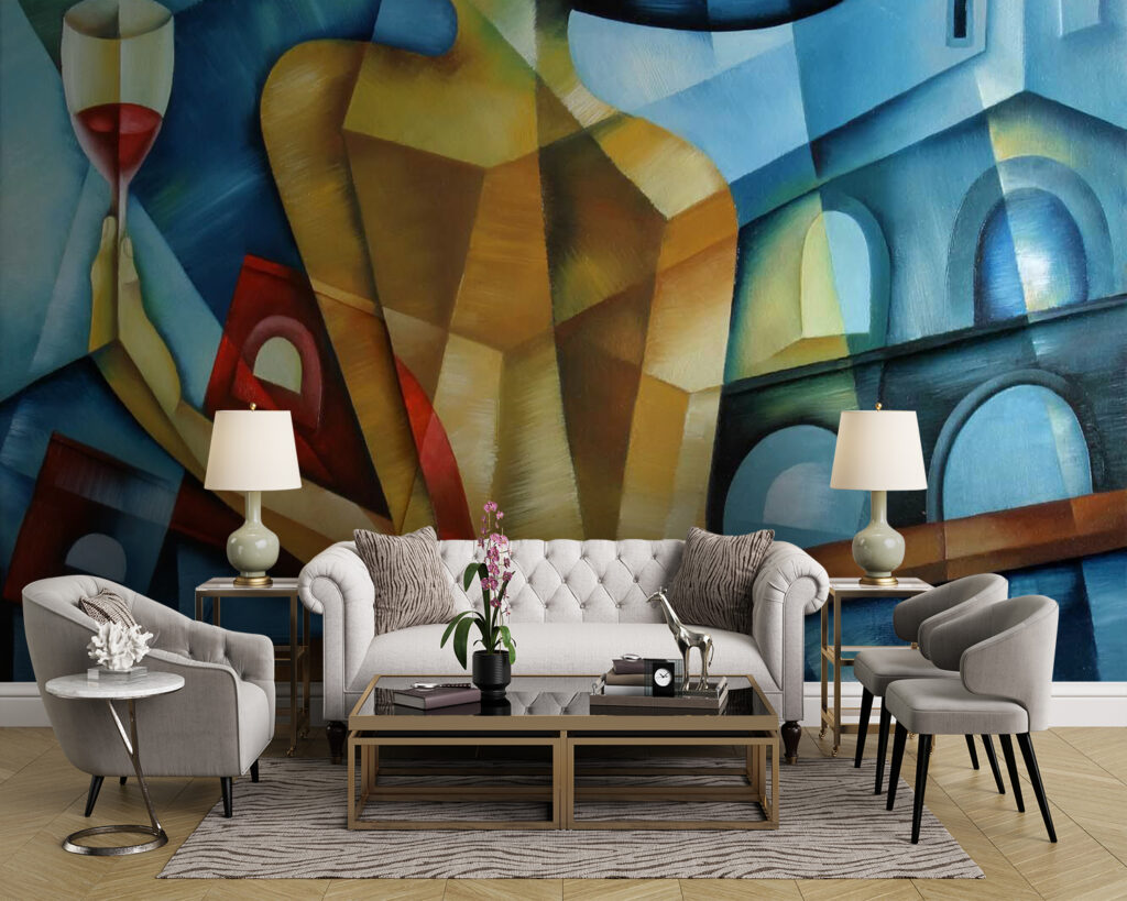 Painting of a woman holding a glass of wine Painting of a woman holding a glass of wine