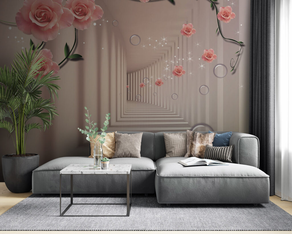 Wallpaper cu trandafiri roz și scări albe u60194v3pig53 1024x819 - Wallpaper cu trandafiri roz și scări albe - tegory