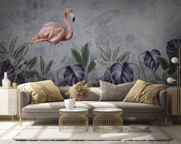 Flamingo și plante Flamingo și plante