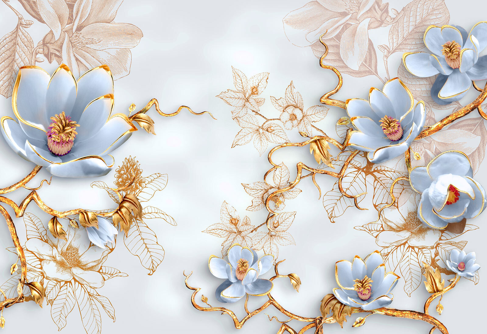 Flori delicate pe un fundal moale u60416v2p - Flori delicate pe un fundal moale - tegory