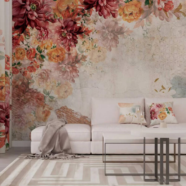 Model floral cu texturi de epocă. Model floral cu texturi de epocă.