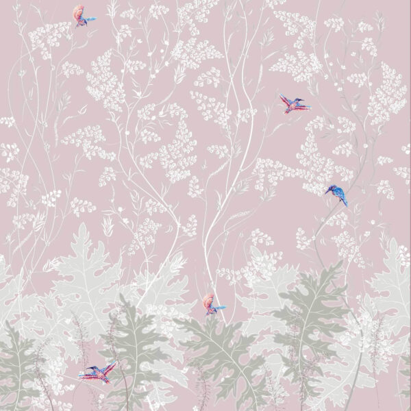 Wallpaper cu păsări și plante Wallpaper cu păsări și plante