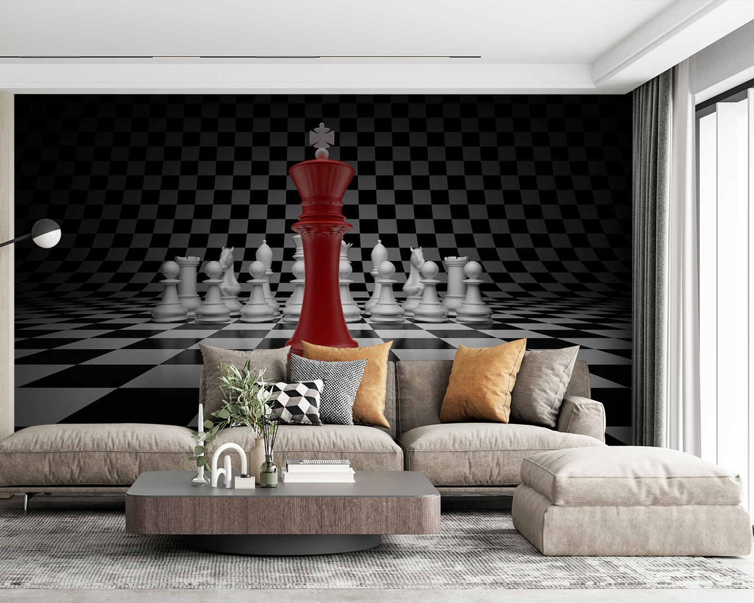 Piesă de șah roșie și albă u70562pig63m - Piesă de șah roșie și albă - tegory