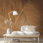 Fototapet Design artistic de model de panouri din lemn