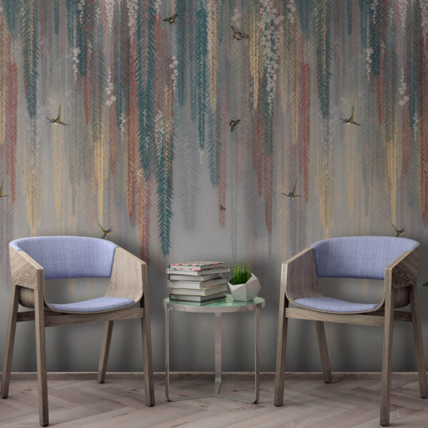 Design floral colorat cu fluturi Design floral colorat cu fluturi