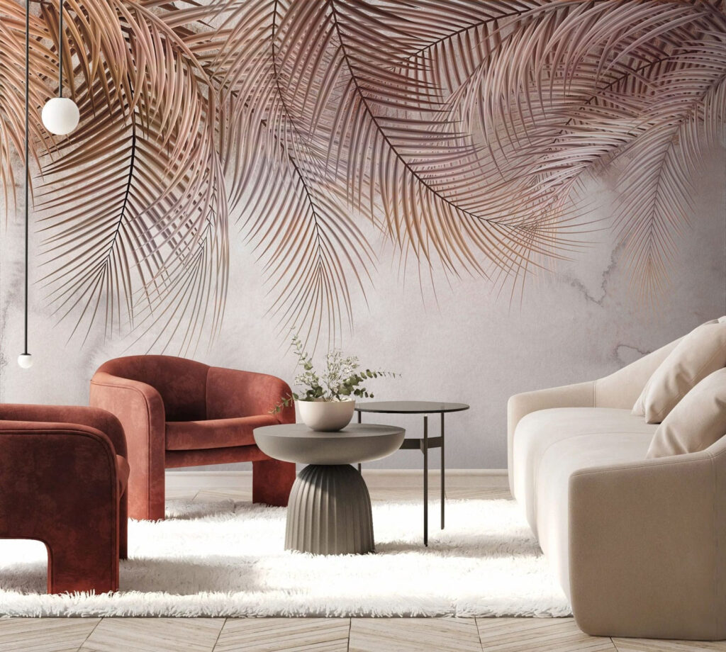 Delicate palms against a soft backdrop