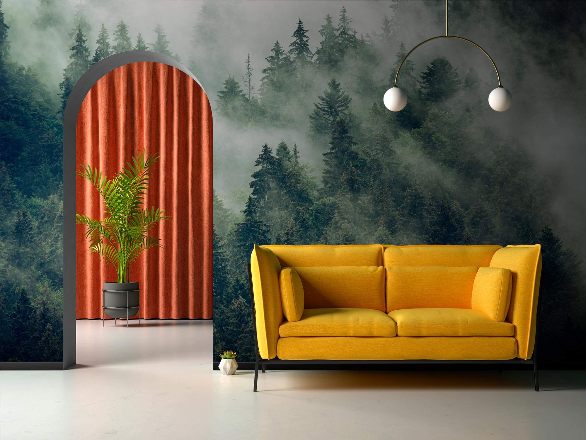 u73873pig1m - Pădure de copaci cu ceață - tegory