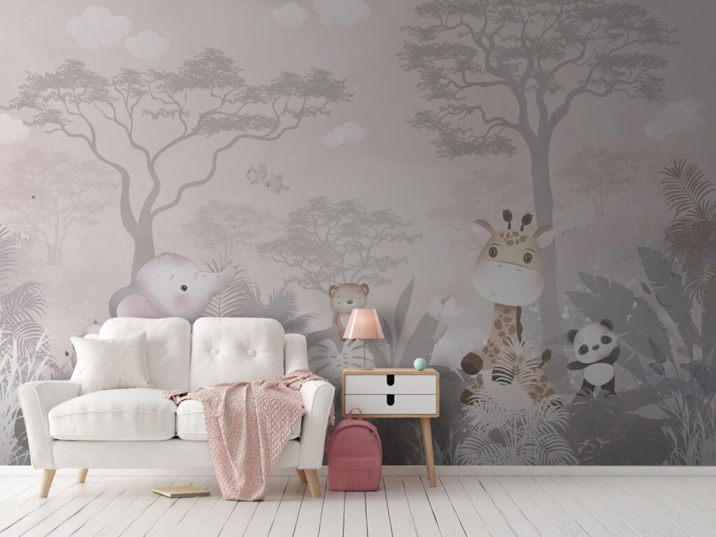 Group of animals in a forest