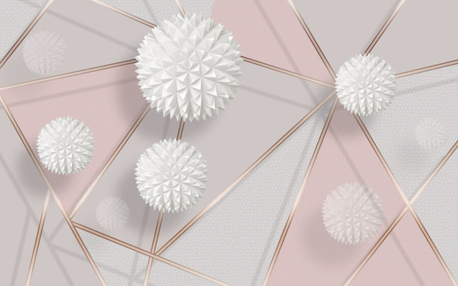 Design geometric alb și roz