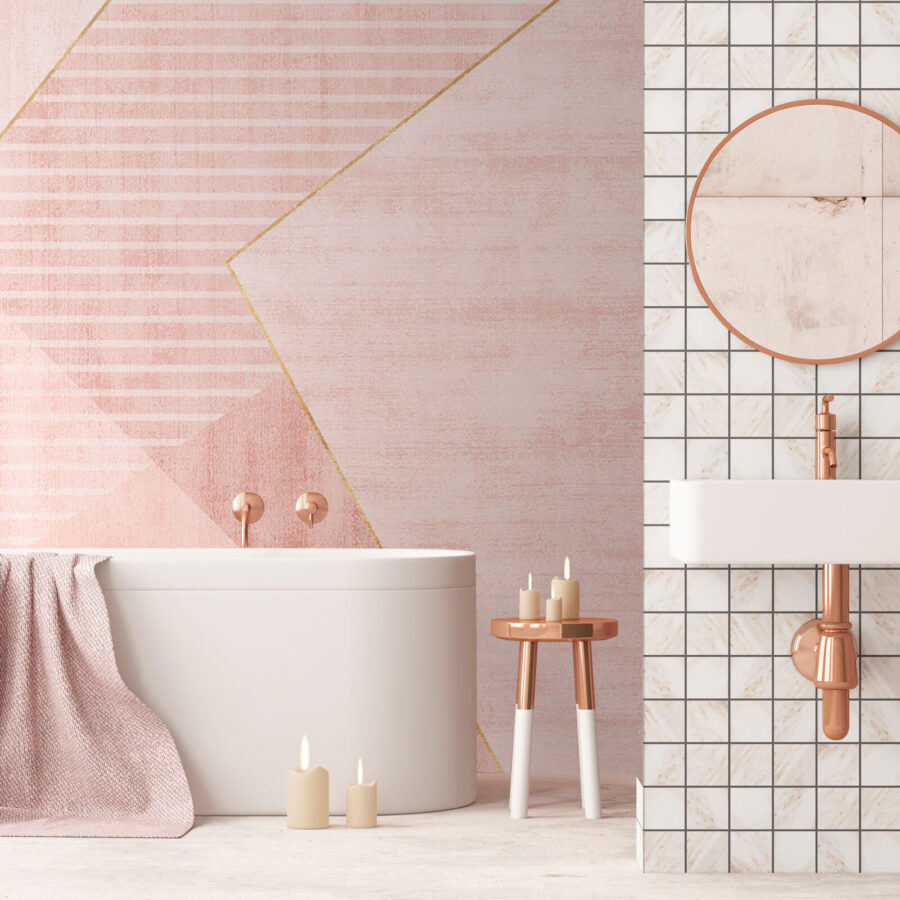Tonuri blush în armonie geometrică