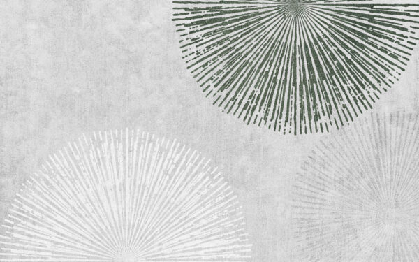 Design circular alb și verde Design circular alb și verde