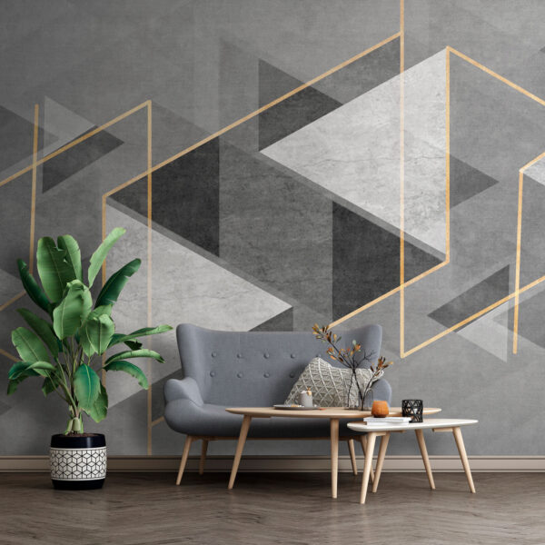 Design geometric gri și alb Design geometric gri și alb