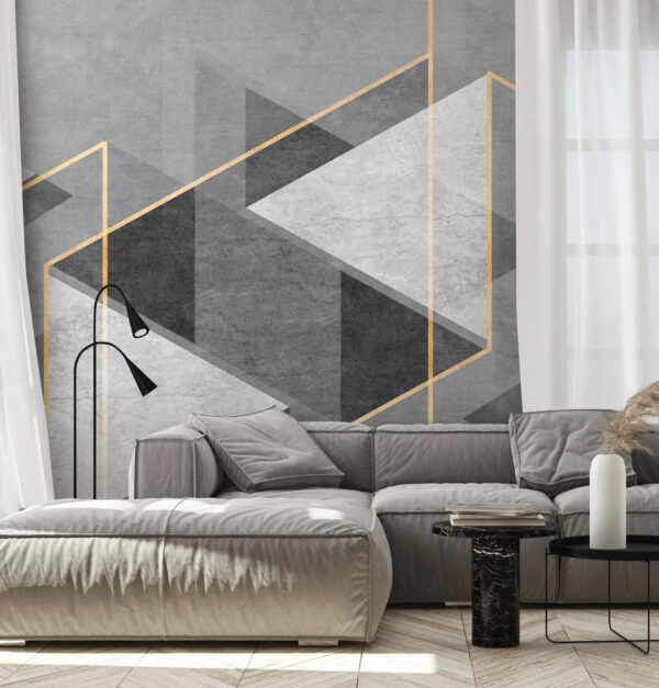 Design geometric gri și alb Design geometric gri și alb