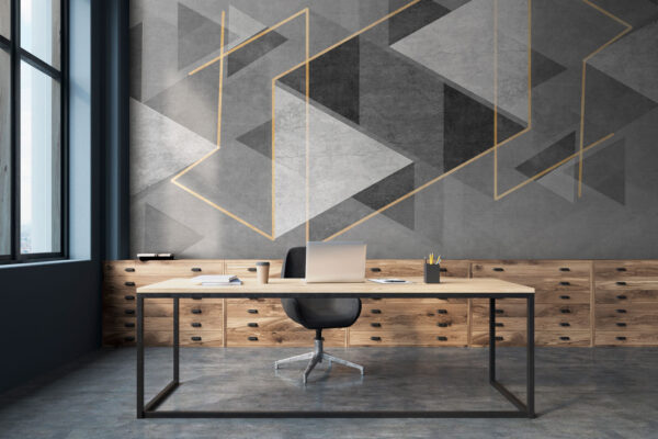 Design geometric gri și alb Design geometric gri și alb