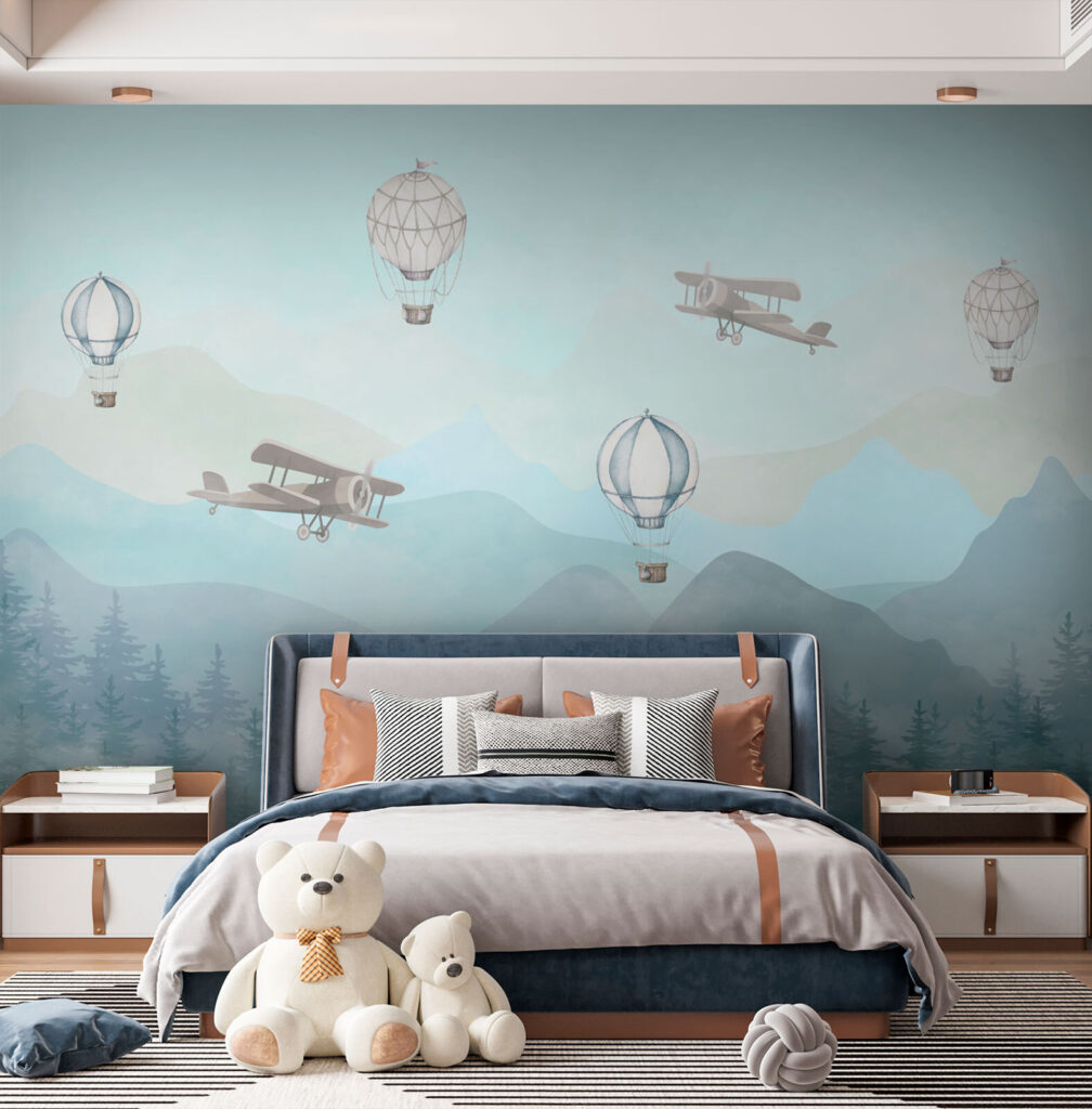 Group of airplanes flying in the sky