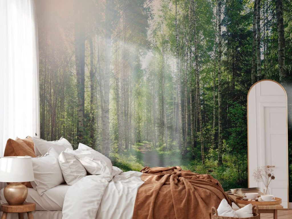 Path through a forest of trees