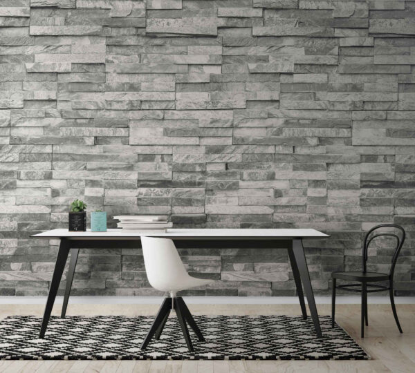 Perete din piatră texturată în design monocrom. Perete din piatră texturată în design monocrom.