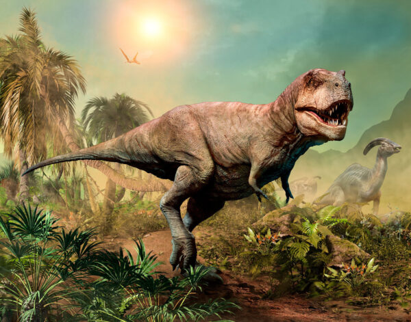 Dinozaur într-o junglă Dinozaur într-o junglă