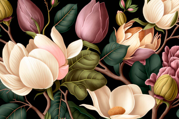Compoziție florală elegantă pe fundal întunecat Compoziție florală elegantă pe fundal întunecat