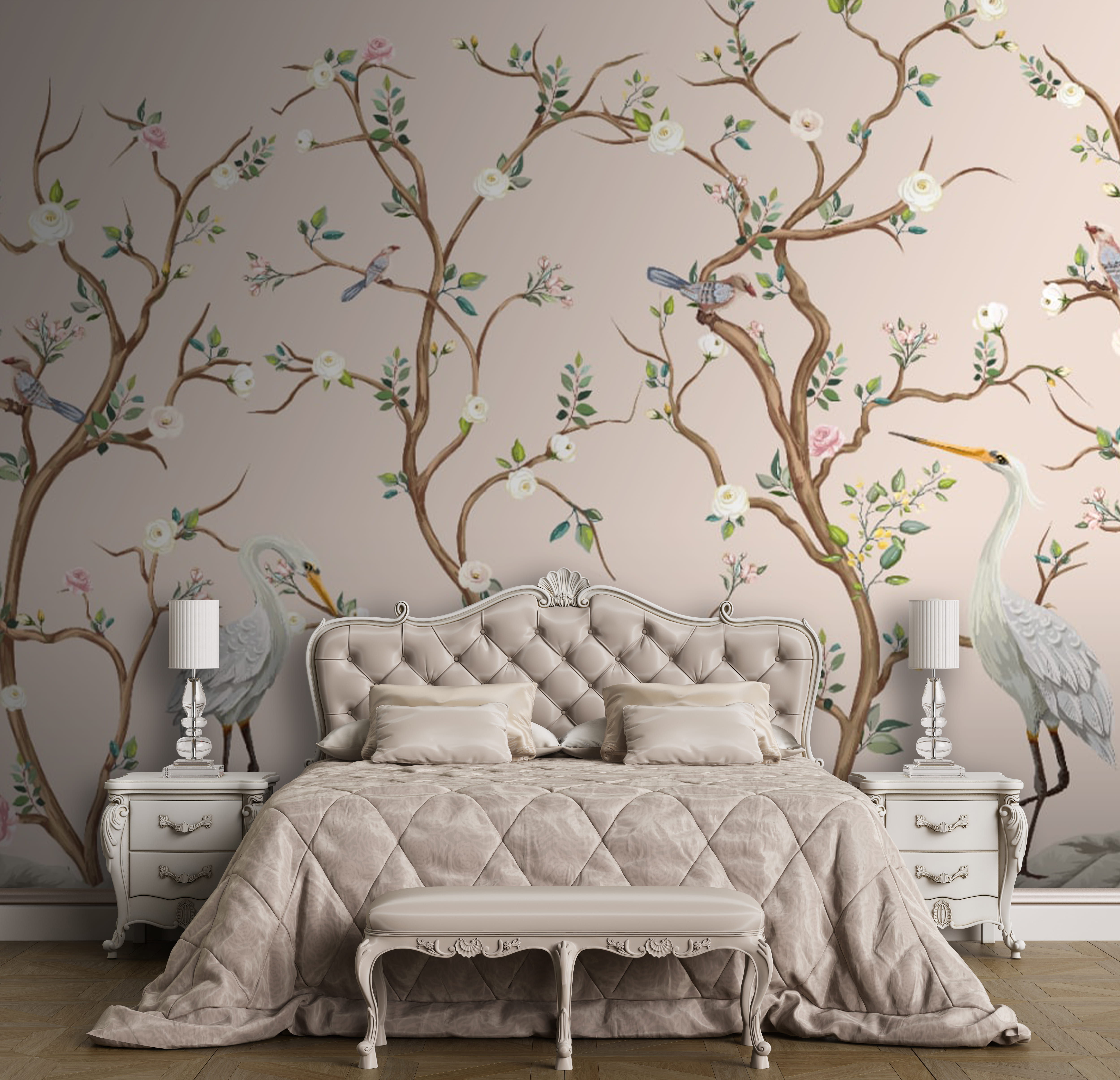 Wallpaper cu păsări și flori u79607pib1m - Wallpaper cu păsări și flori - tegory