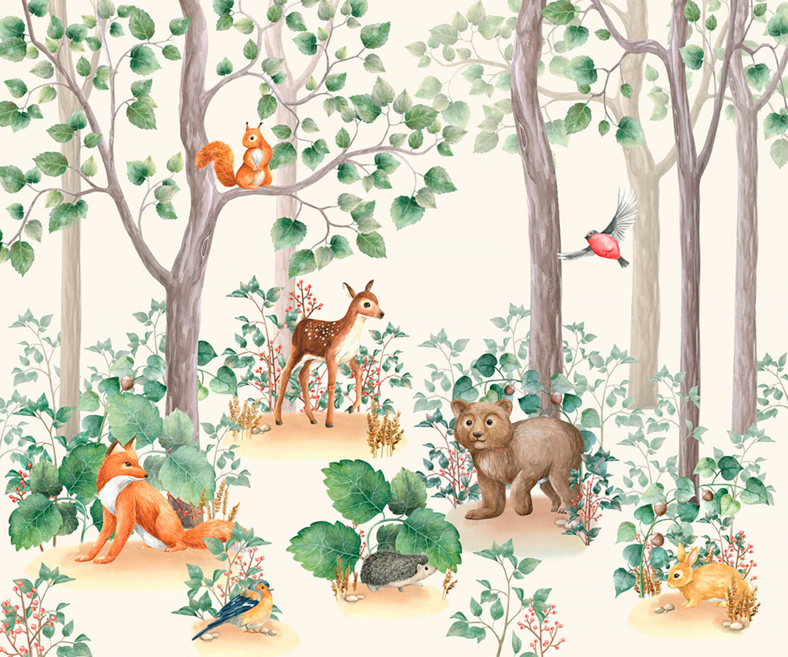 u79629p - Wallpaper cu animale în pădure - tegory