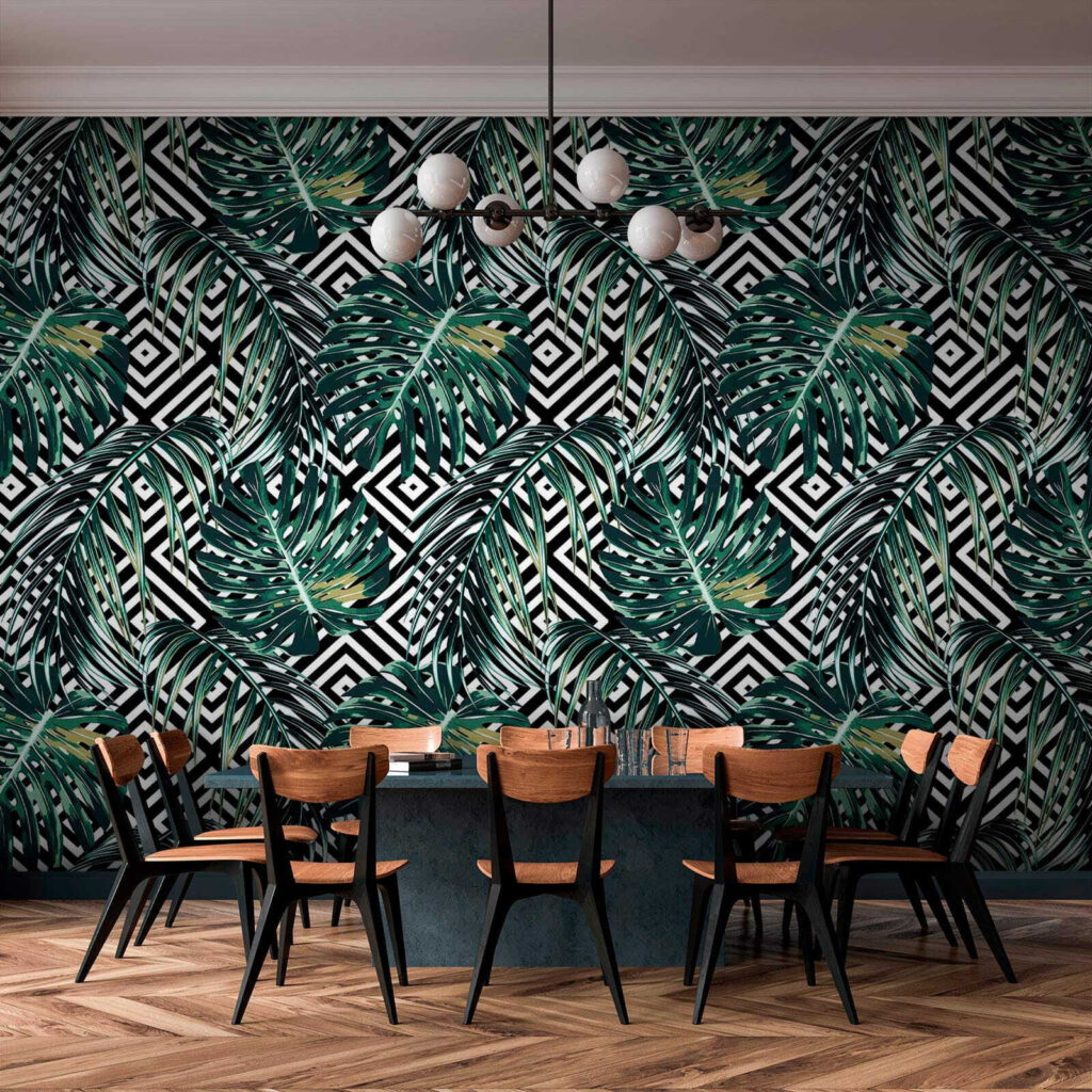 u79688piq1 1024x1024 - Model de frunze pe un fundal alb și negru - tegory