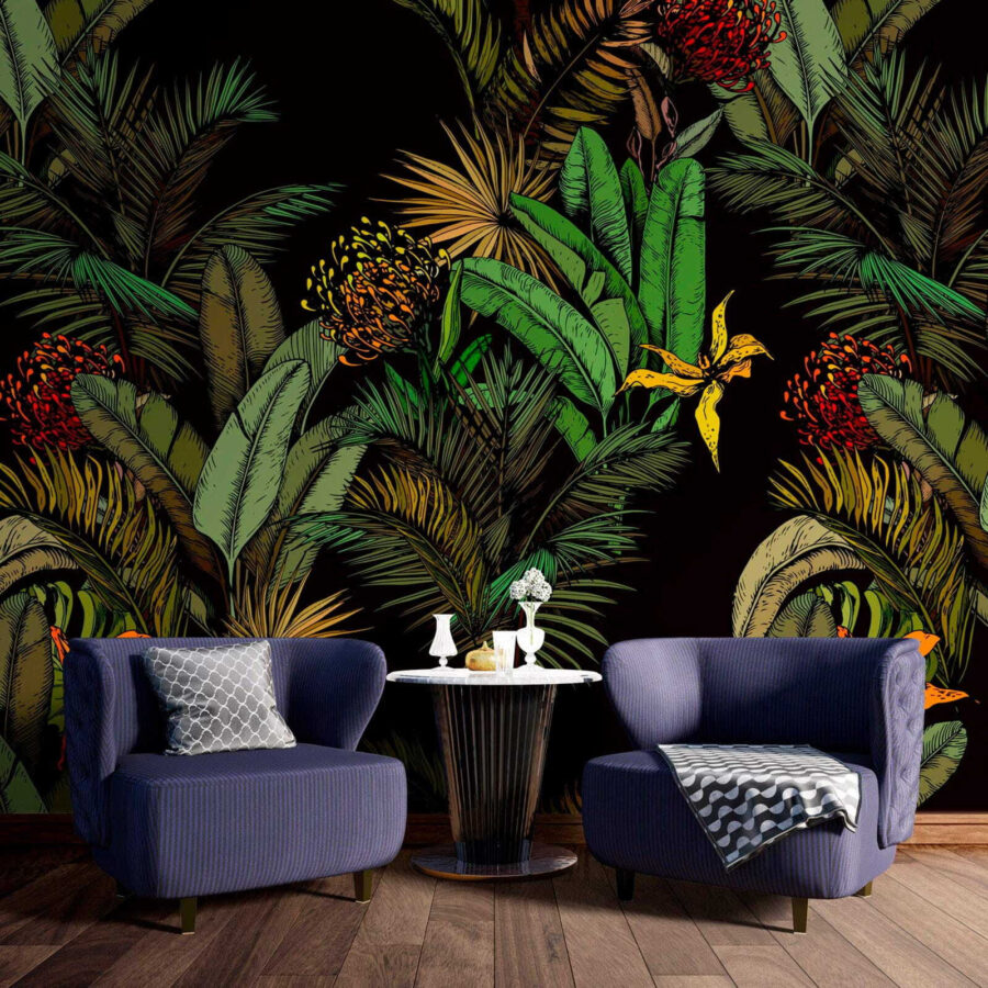 Fototapet Model de plante tropicale - imagine 3