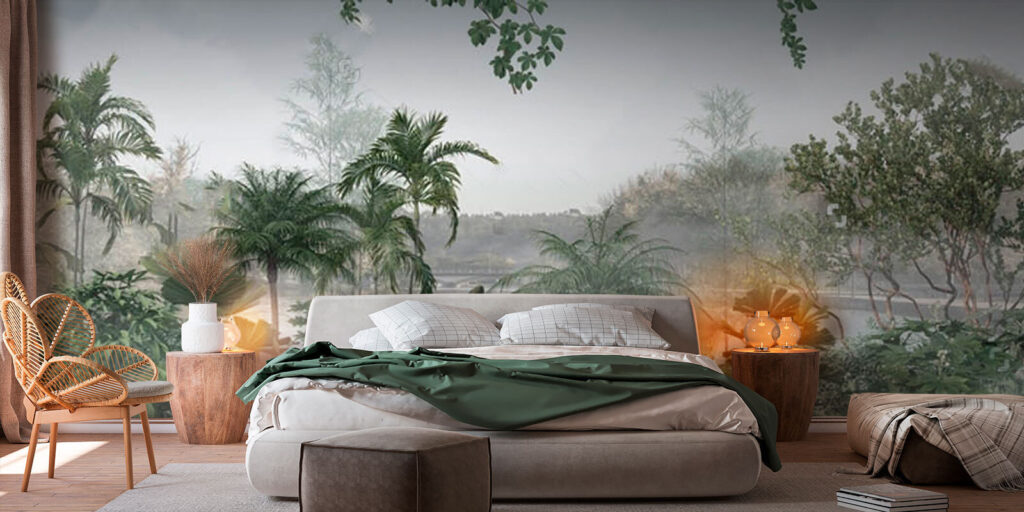 Wall murals Serene morning in lush greenery u79743pib1m 1024x512 - Wall murals Serene morning in lush greenery - tegory