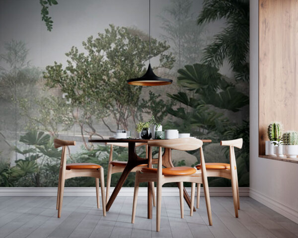 Wall murals Serene morning in lush greenery Wall murals Serene morning in lush greenery