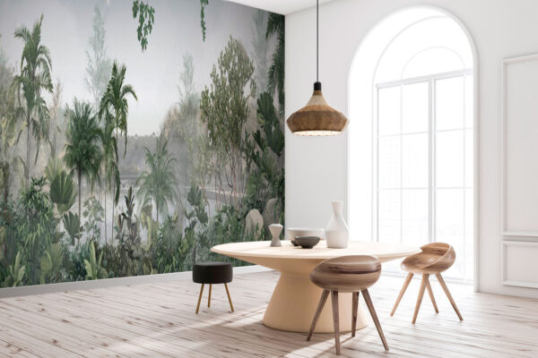 Wall murals Serene morning in lush greenery Wall murals Serene morning in lush greenery