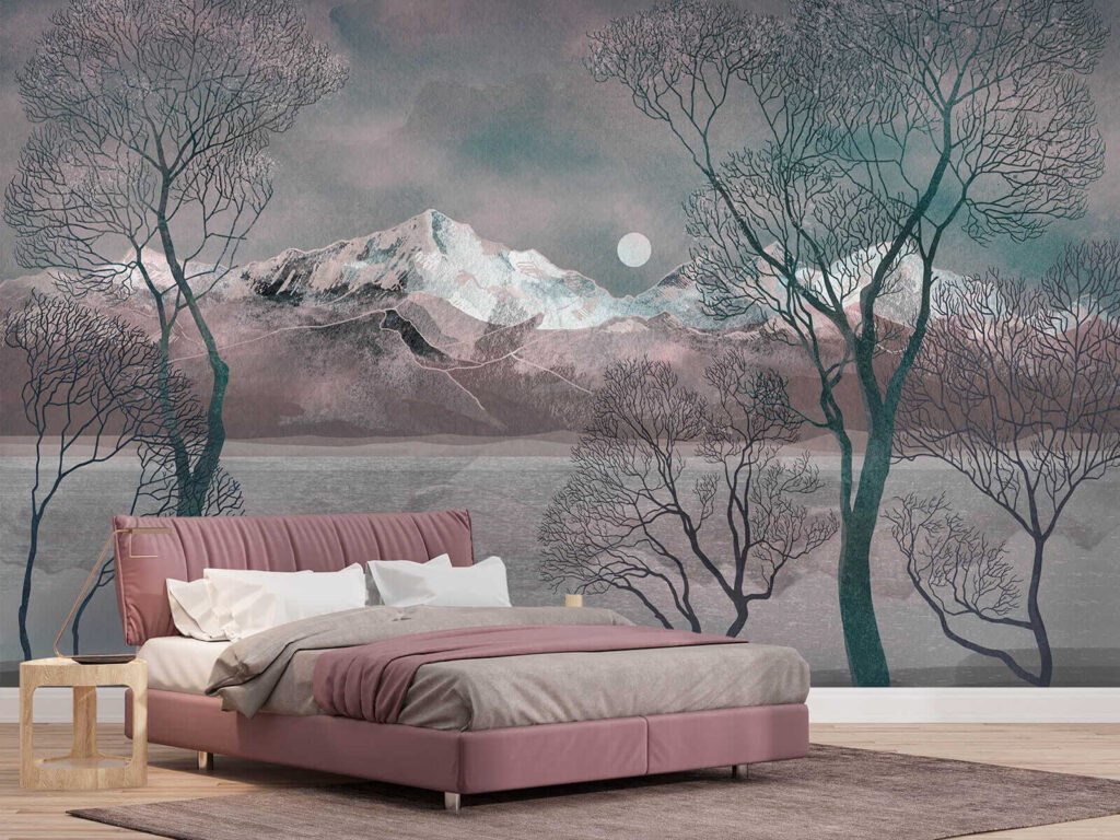 Peisaj cu copaci și munți u80027pib1m 1024x768 - Peisaj cu copaci și munți - tegory