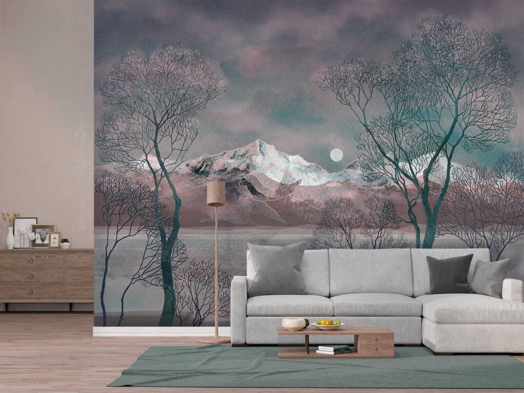 Peisaj cu copaci și munți u80027pig1 1024x768 - Peisaj cu copaci și munți - tegory