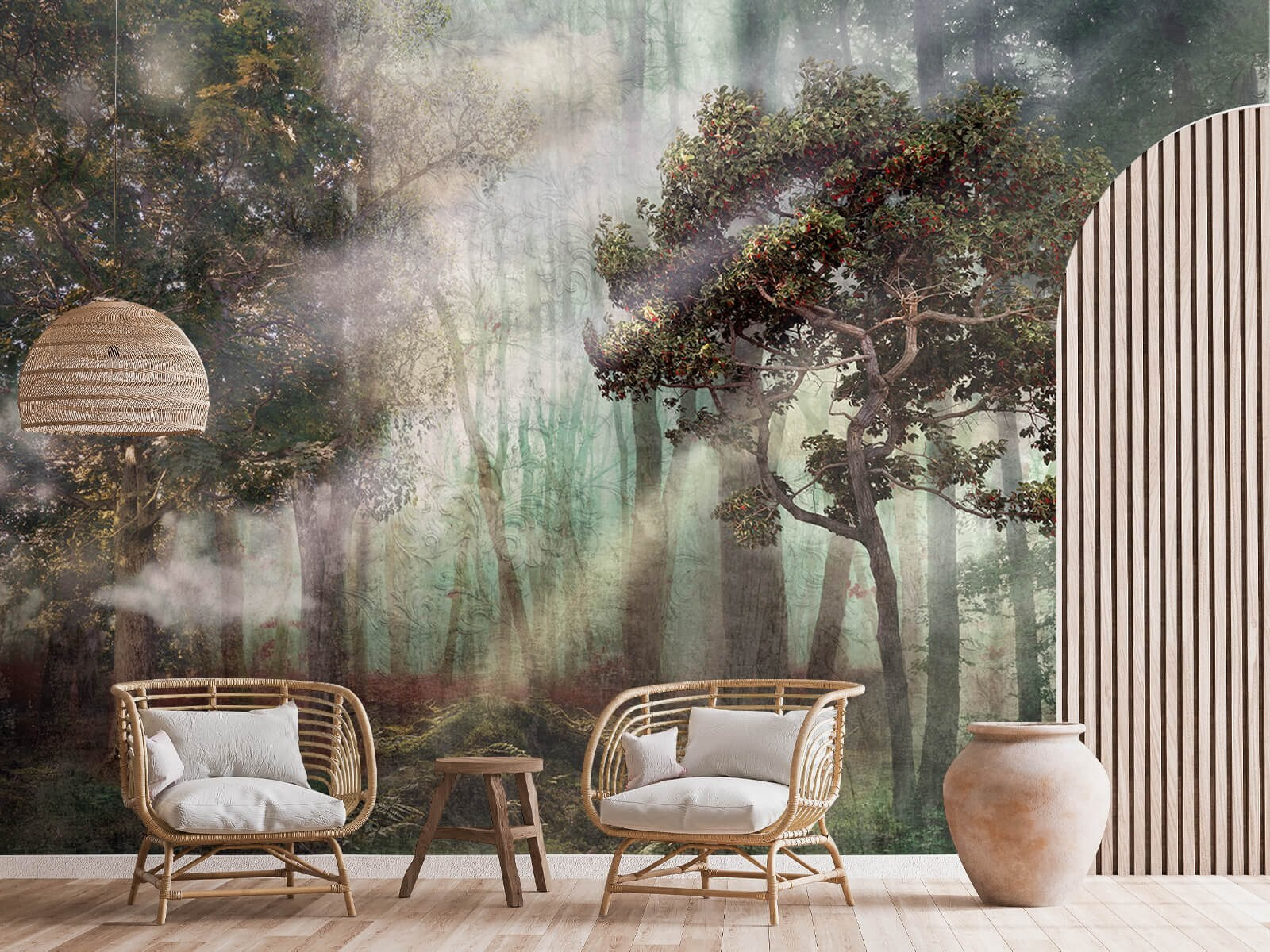 u80281pig1m - Pădure cețoasă cu copaci și ceață - tegory