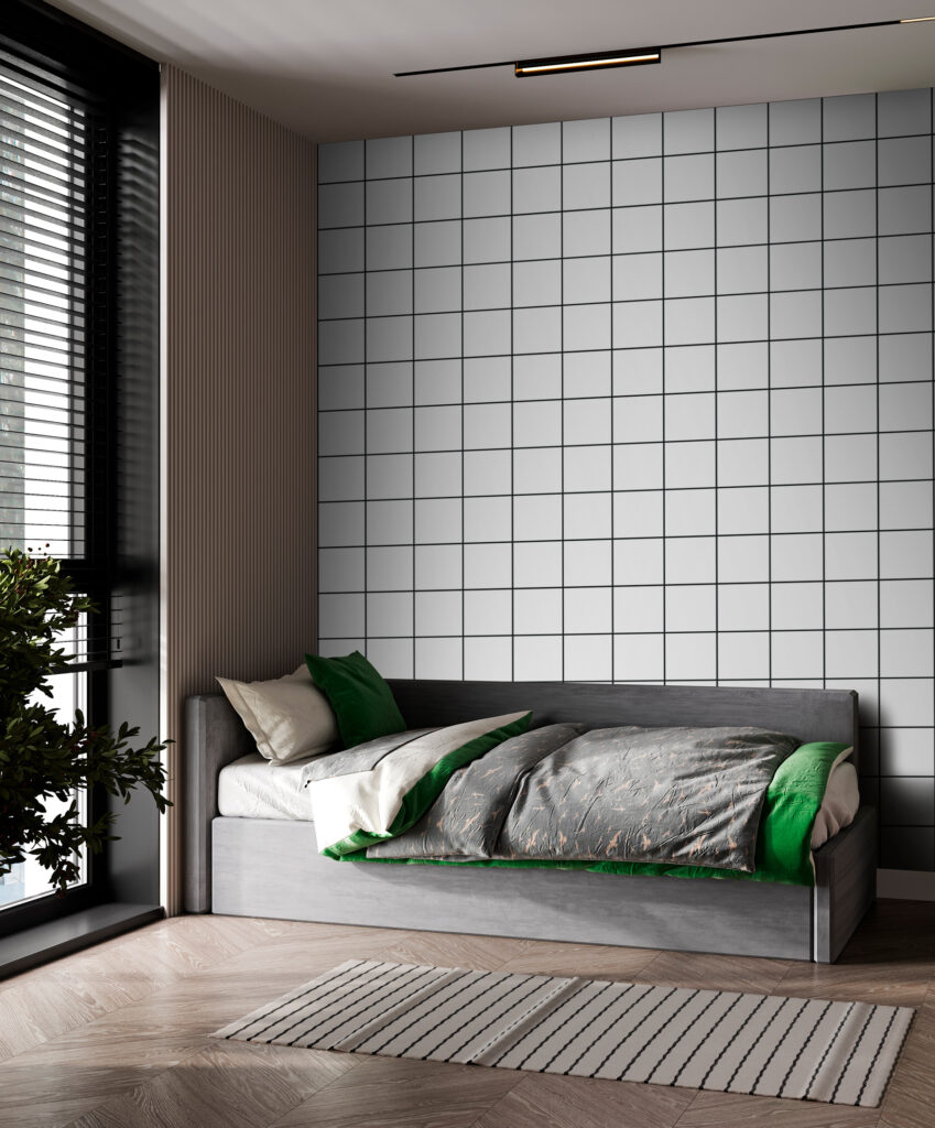 A grid of white squares