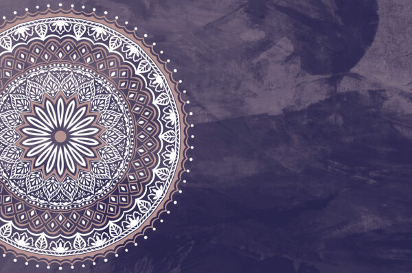 A purple and white mandala
