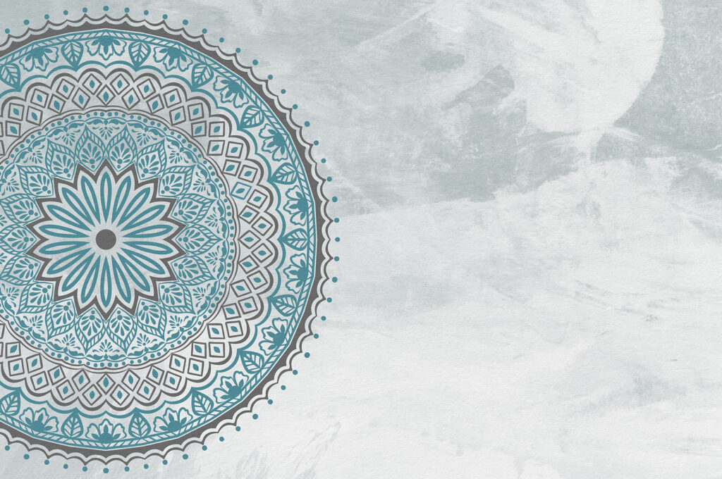 O mandala albastră și gri O mandala albastră și gri