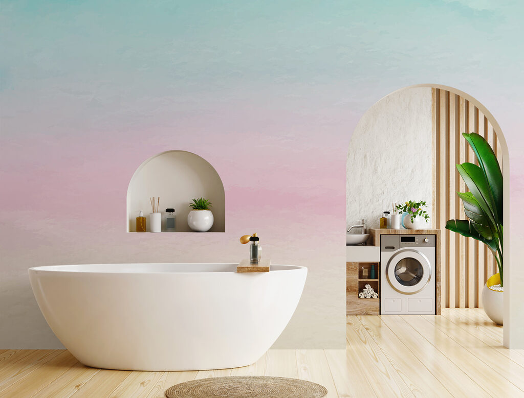 Soft, pastel hues of calm serenity Soft, pastel hues of calm serenity