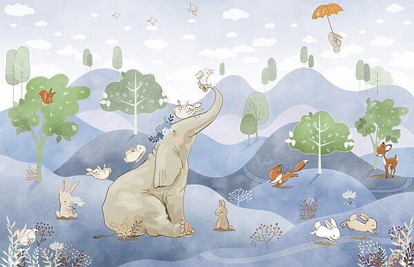 Un elefant și iepuri într-o pădure u98695v1p 600x388 - Un elefant și iepuri într-o pădure
