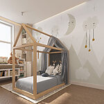 Fototapet O lună și nori pe cer