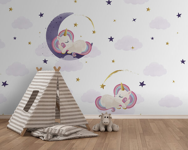 Un unicorn care doarme pe lună Un unicorn care doarme pe lună