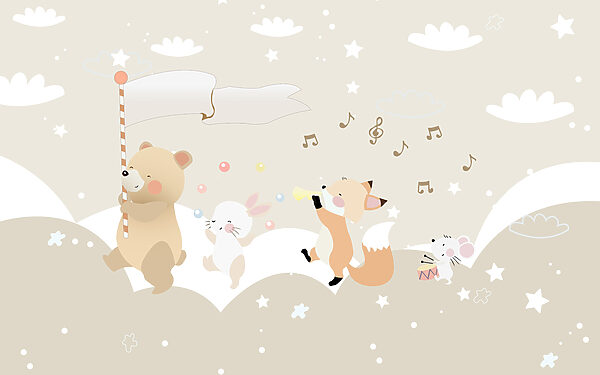 Un animal de desene animate care cântă muzică Un animal de desene animate care cântă muzică