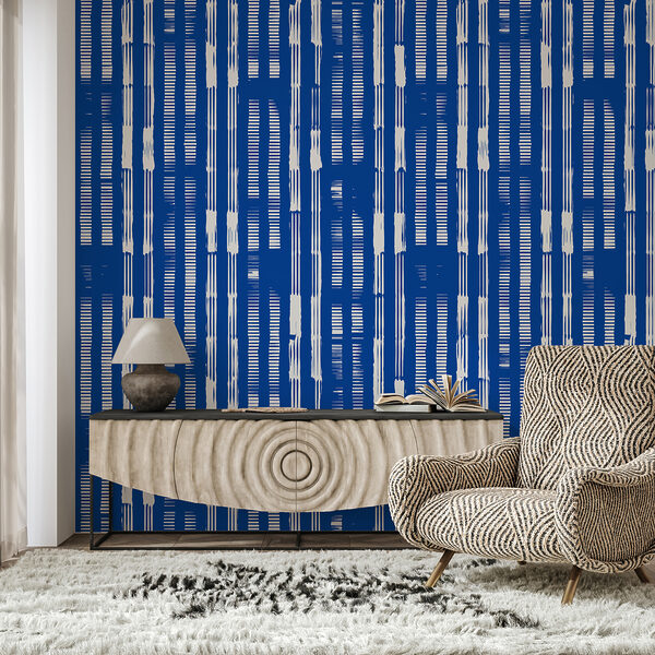 A blue and white striped pattern