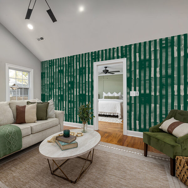 A green and white striped pattern