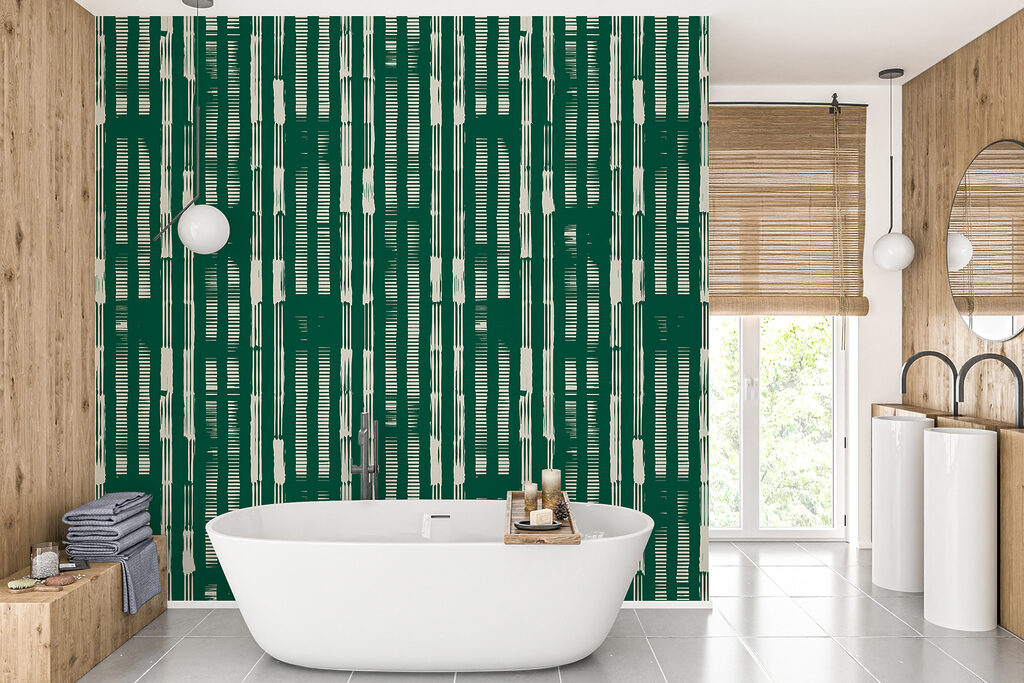 A green and white striped pattern