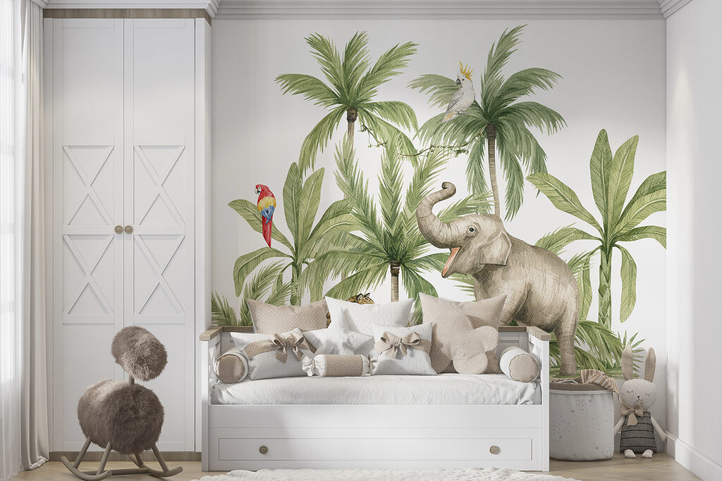 A group of animals in a jungle