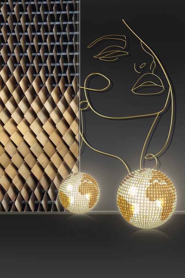 Artistic blend of lines and light
