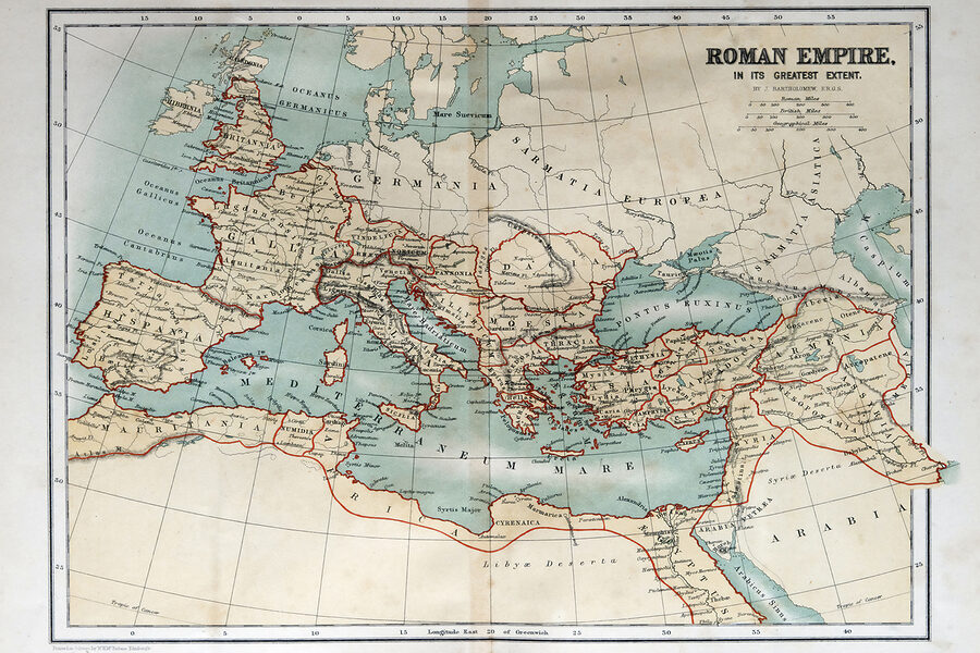 O hartă a Europei cu linii roșii