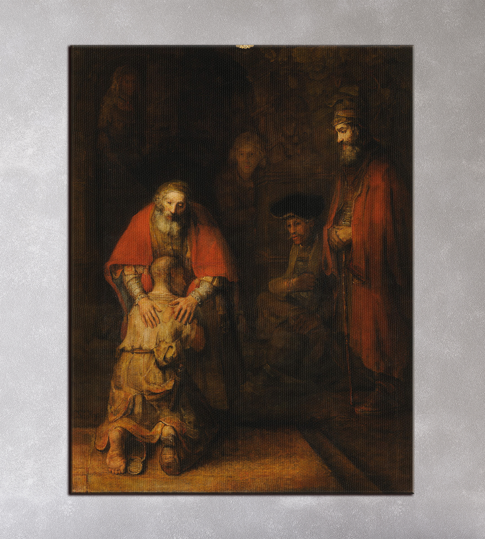 A painting of a group of people A painting of a group of people